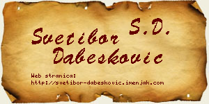 Svetibor Dabesković vizit kartica